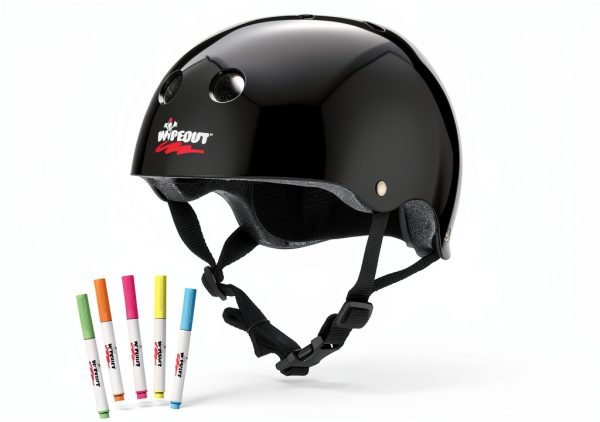 Kids Helmet Wipeout ABS Safety Design Black-0