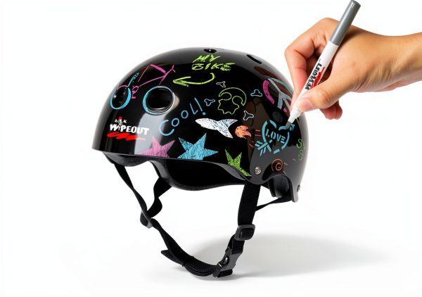 Kids Helmet Wipeout ABS Safety Design Black-1